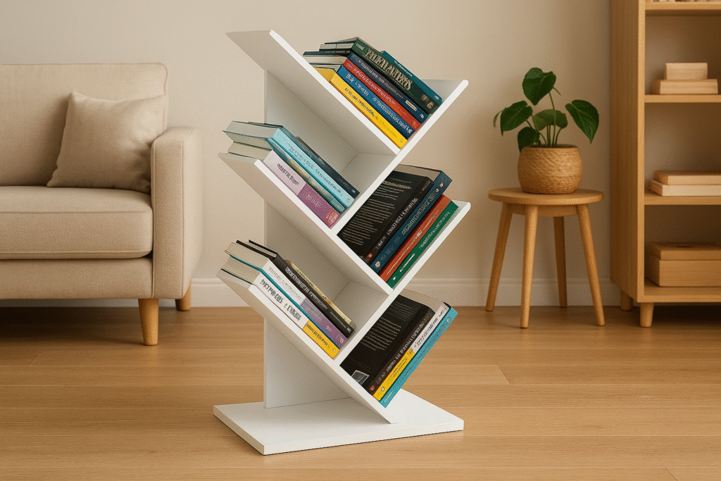 decorbuy modern Bookshelf to organise your books 5 tier, Bookshelf