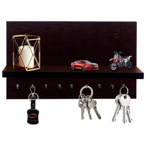 wall mounted engineered wood key holder – stylish & functional organizer for home and office