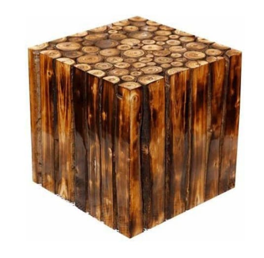natural wood stool