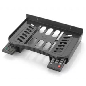decorbuy plastic set top box stand with remote holde (color black)