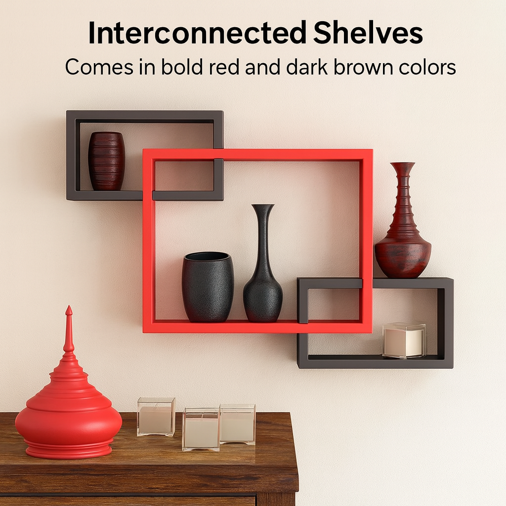 Intersection wall shelf