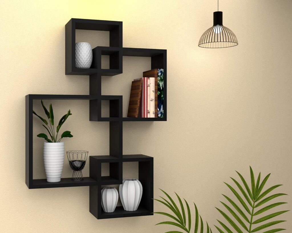 Intersection wall shelf